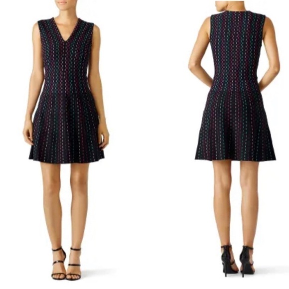 kate spade Dresses & Skirts - Kate Spade rainbow multi stripe fit and flare sleeveless dress XS